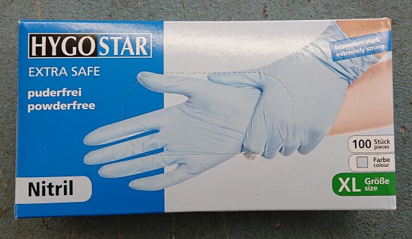 Einmalhandschuhe (Nitril) Größe XL - Hygostar