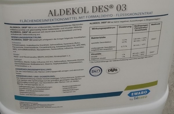 Flächendesinfektion ALDEKOL DES 03 (10L)